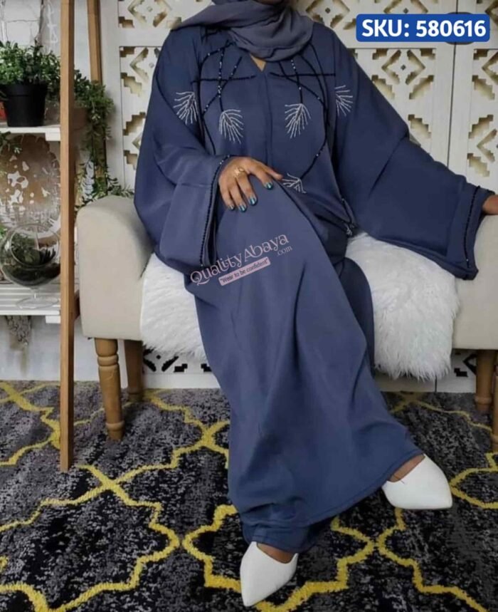 Nida Fabric Luxury handicraft Abaya collection sku: 580616 - Image 1