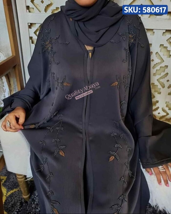 Zoom Fabric Luxury handicraft Abaya collection sku: 580617 - Image 1