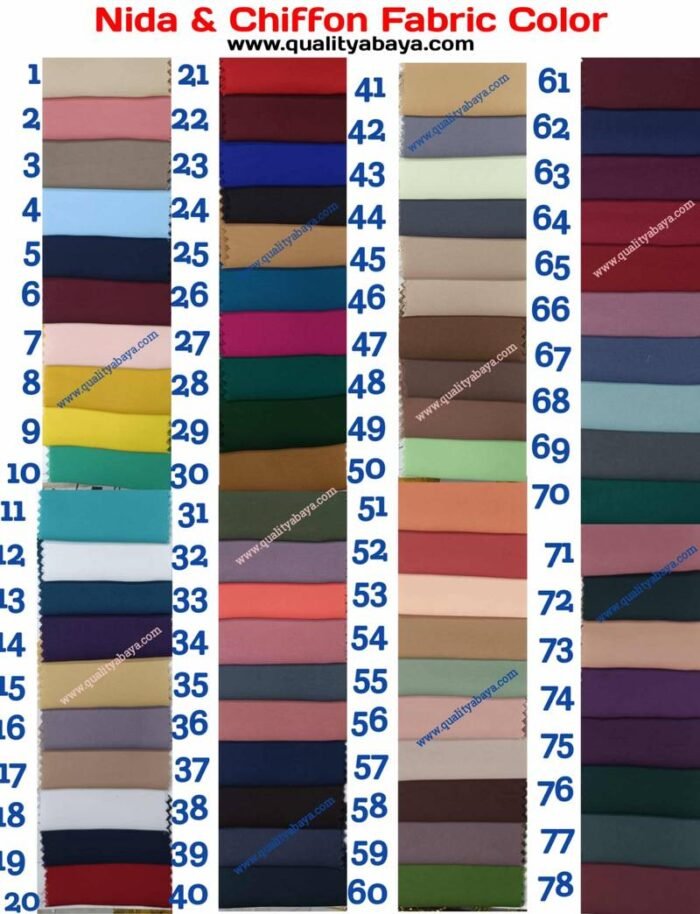 Nida color chart