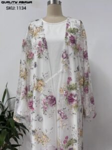 Luxury Korean Nida Embroidery Abaya – Wholesale Dubai Designs for USA & Europe