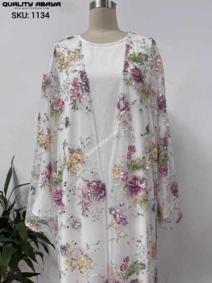 Luxury Korean Nida Embroidery Abaya – Wholesale Dubai Designs for USA & Europe