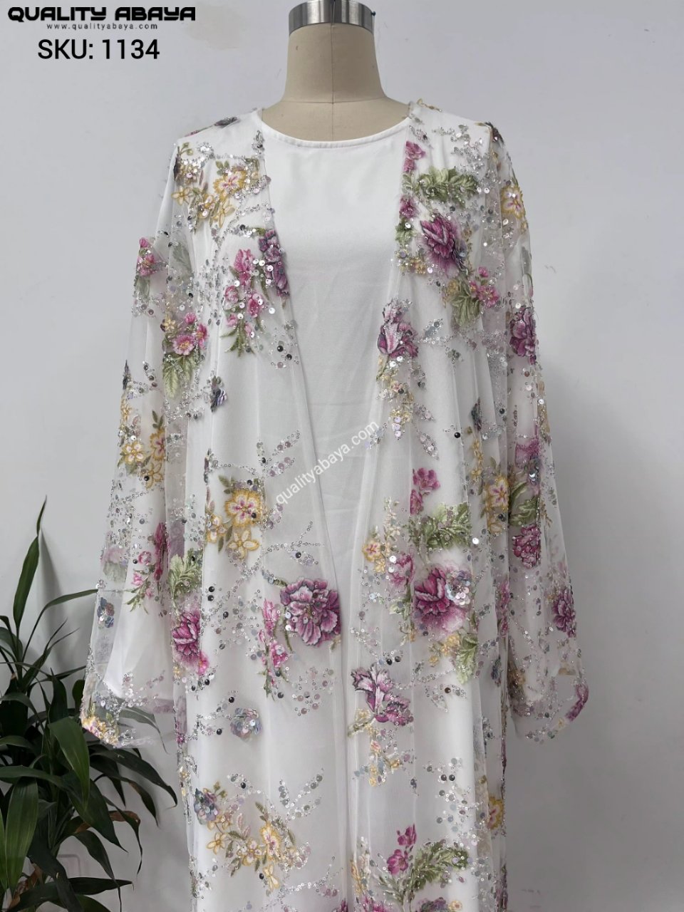 Luxury Korean Nida Embroidery Abaya – Wholesale Dubai Designs for USA & Europe1134 Luxury Korean Nida Embroidery Abaya – Wholesale Dubai Designs for USA & Europe