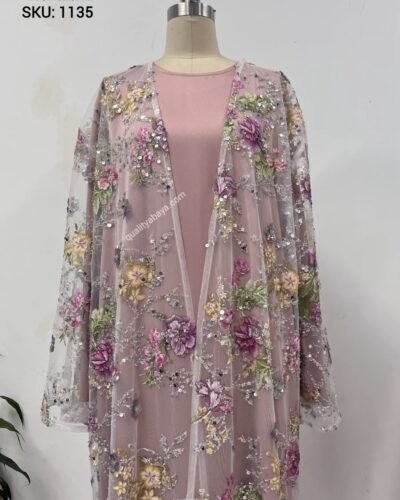 Premium Floral Embroidery Abayas – Korean Nida Fabric Wholesale Supplier