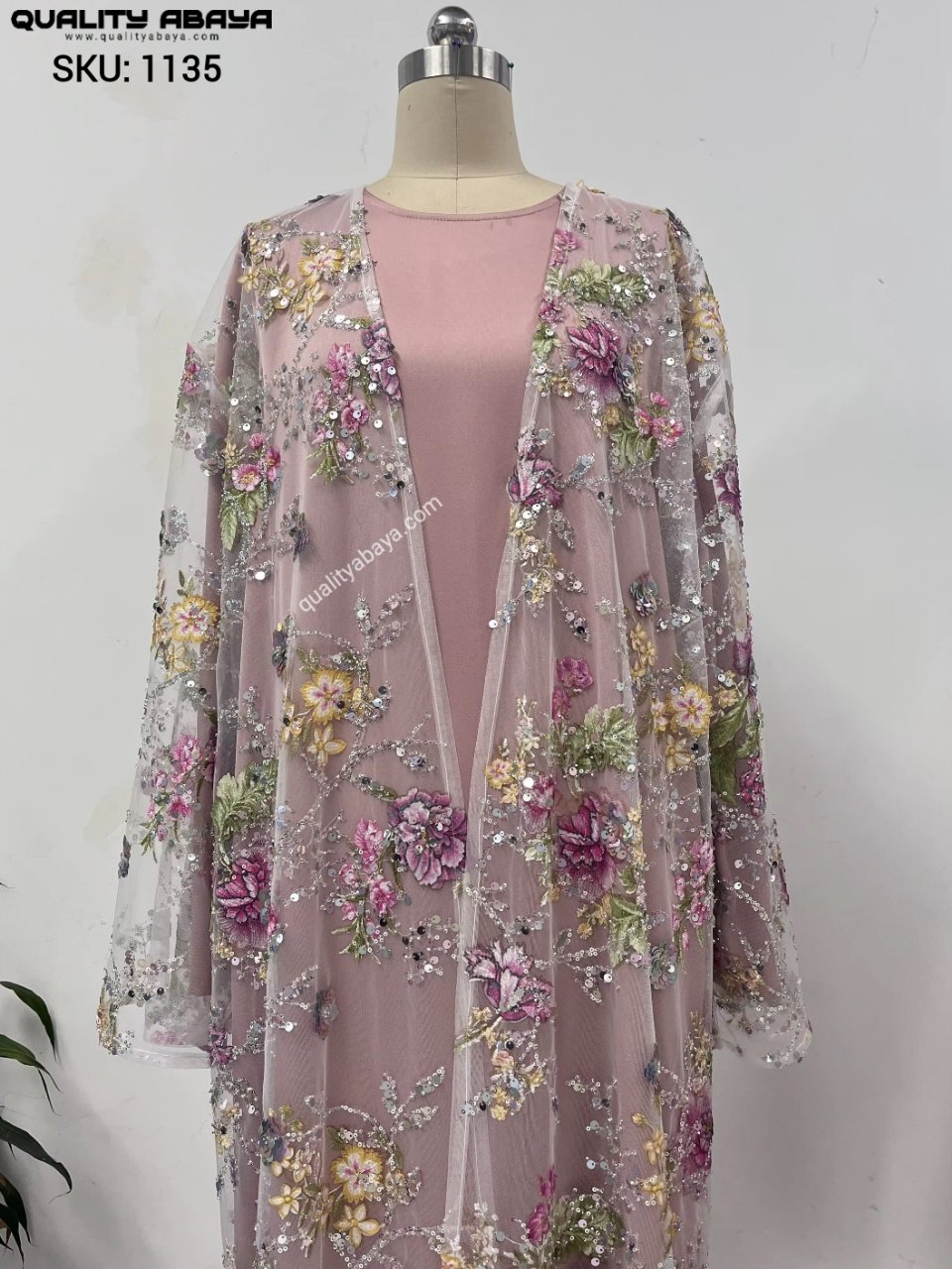 Premium Floral Embroidery Abayas – Korean Nida Fabric Wholesale Supplier 1135 Premium Floral Embroidery Abayas – Korean Nida Fabric Wholesale Supplier