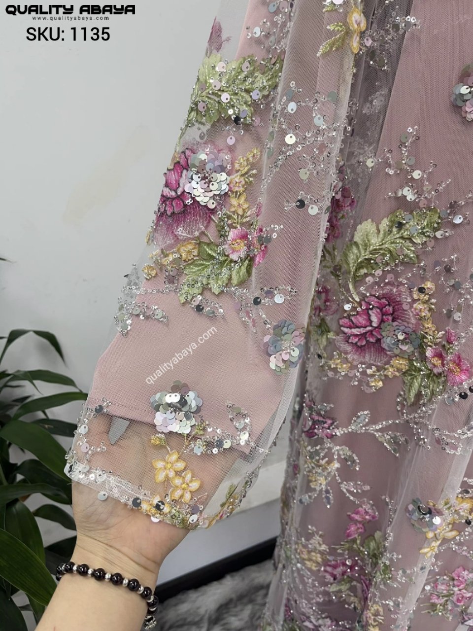 Premium Floral Embroidery Abayas – Korean Nida Fabric Wholesale Supplier 1135. Premium Floral Embroidery Abayas – Korean Nida Fabric Wholesale Supplier