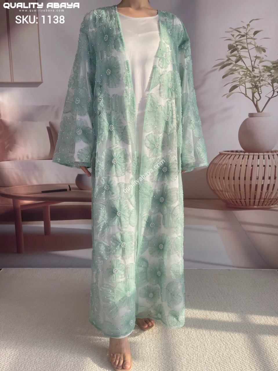 Elegant Korean Nida Embroidered Abayas – Wholesale Collection for USA & UK 1138 Elegant Korean Nida Embroidered Abayas – Wholesale Collection for USA & UK