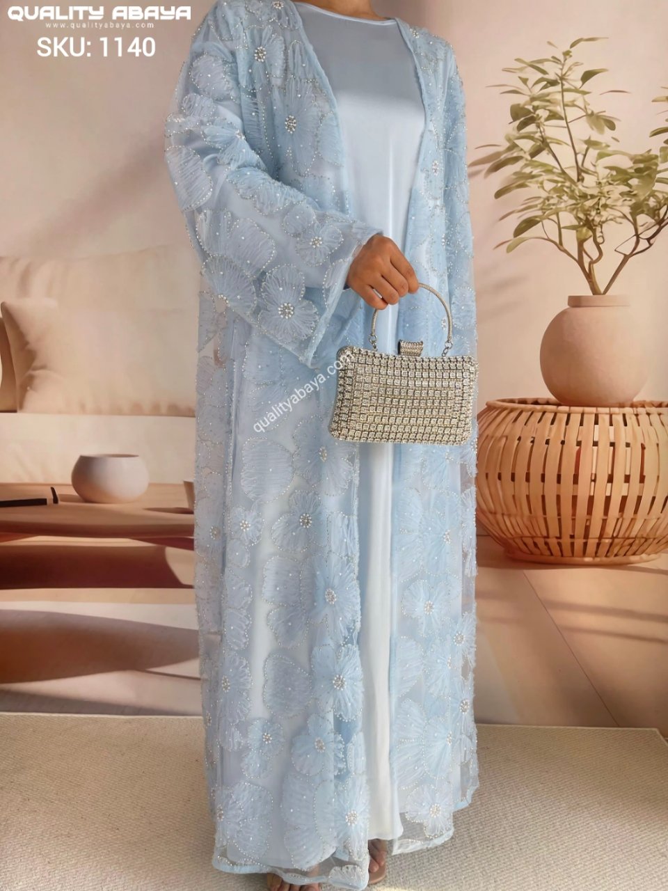 Elegant Korean Nida Embroidered Abayas – Wholesale Collection for USA & UK 1140 Elegant Korean Nida Embroidered Abayas – Wholesale Collection for USA & UK