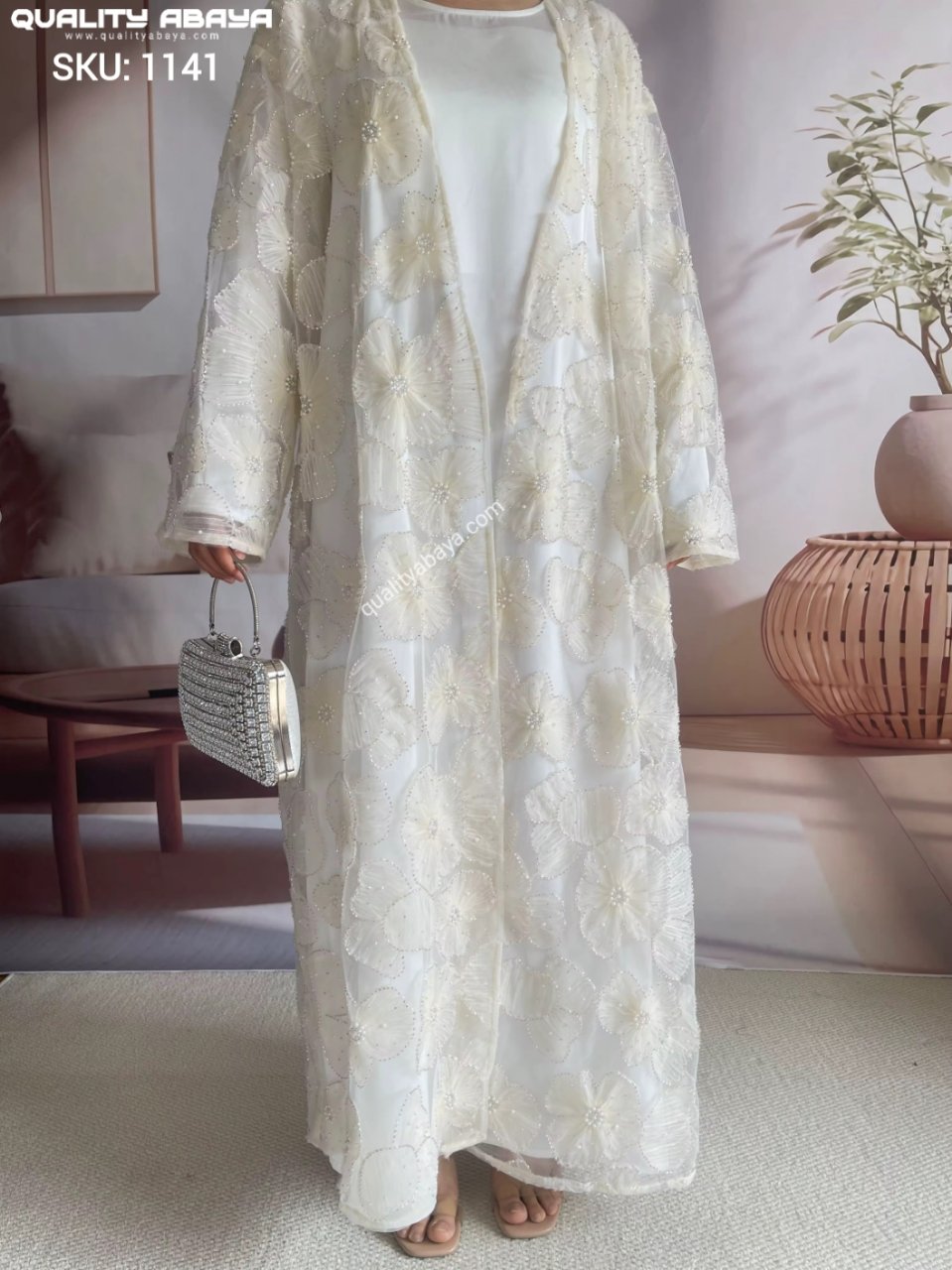 Elegant Korean Nida Embroidered Abayas – Wholesale Collection for USA & UK 1141 Elegant Korean Nida Embroidered Abayas – Wholesale Collection for USA & UK