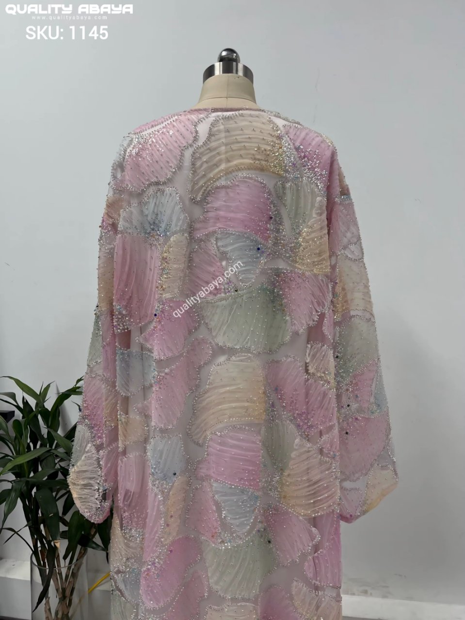 Wholesale Korean Nida Abayas – Luxury Floral Embroidery for Europe & Canada 1145 Wholesale Korean Nida Abayas – Luxury Floral Embroidery for Europe & Canada