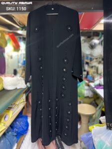 Premium Korean Nida Fabric Black Handicraft Abayas – Bulk Orders for Wholesalers