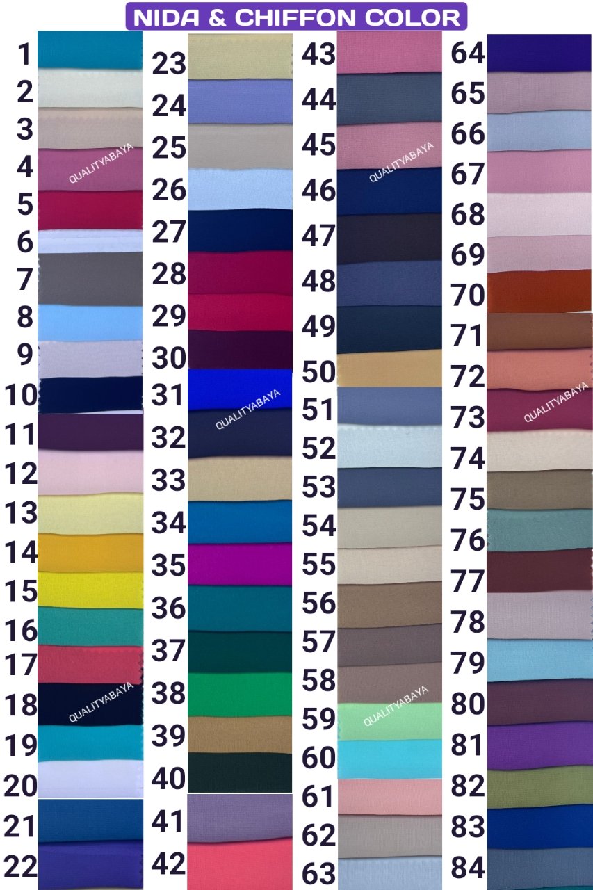 Nida and Chiffon Color Nida and Chiffon Color