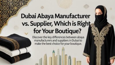 Dubai Abaya Manufacturer vs. Supplier: Which is Right for Your Boutique?
