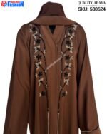 Zoom Fabric new handicraft Dubai Arabian Abaya Design sku: 580624