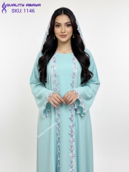 Luxury Korean Nida Fabric Abaya – Premium Dubai Wholesale Collection