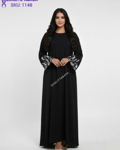 Dubai Luxury Abaya Wholesale – Korean Nida Embroidery Designs for Europe