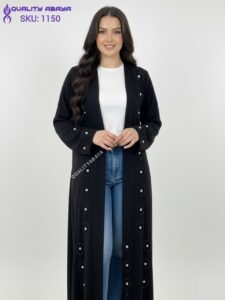 Premium Korean Nida Fabric Black Handicraft Abayas – Bulk Orders for Wholesalers