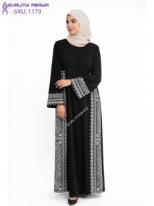 Modern Side Embroidered Abaya – Dubai abaya Manufacturer