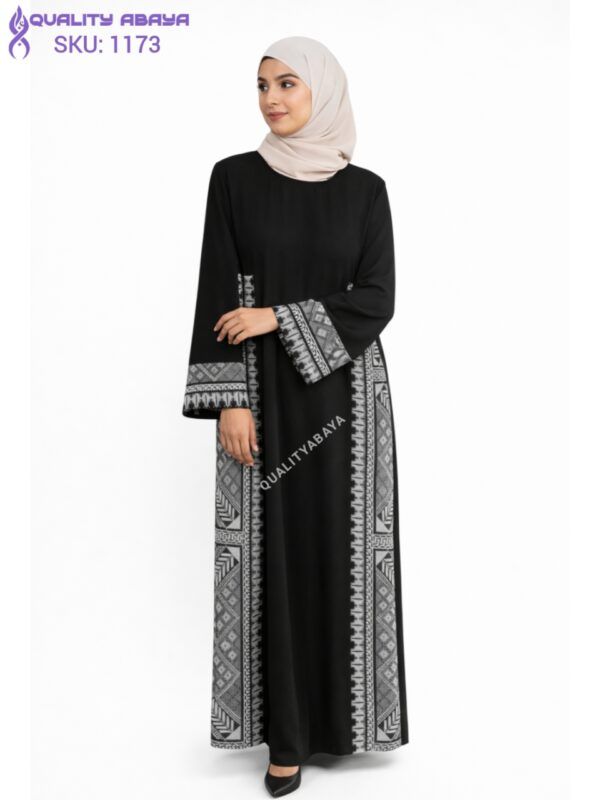 Modern Side Embroidered Abaya – Dubai abaya Manufacturer