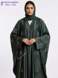 Anti crap fabric stonework abaya design – Dubai Abaya factory prices