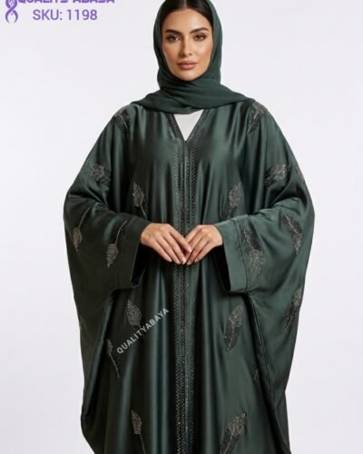 Anti crap fabric stonework abaya design – Dubai Abaya factory prices