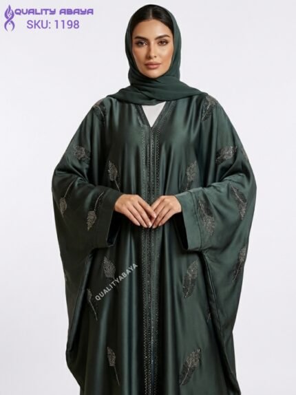 Anti crap fabric stonework abaya design – Dubai Abaya factory prices