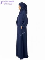 Wholesale Plain Navy Blue Abaya with Side Pocket – Minimal Modest Dubai Abaya Design
