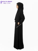 Wholesale Plain Black Abaya with Side Pocket – Minimal Modest Dubai Abaya Design