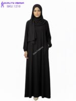 Wholesale Plain Black Abaya with Side Pocket – Minimal Modest Dubai Abaya Design