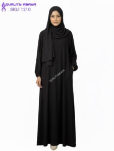 Wholesale Plain Black Abaya with Side Pocket – Minimal Modest Dubai Abaya Design