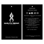 Custom tags for your own brand name with washing instruction