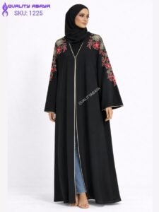 Floral Embroidered Dubai Abaya – Premium Occasion Modest Wear