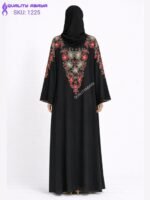 Floral Embroidered Dubai Abaya – Premium Occasion Modest Wear