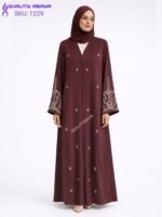 Luxury Handwork Open Abaya – Stylish Handmade Dubai Abaya