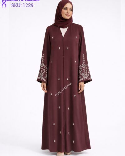 Luxury Handwork Open Abaya – Stylish Handmade Dubai Abaya