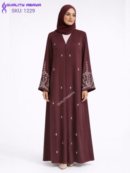 Luxury Handwork Open Abaya – Stylish Handmade Dubai Abaya