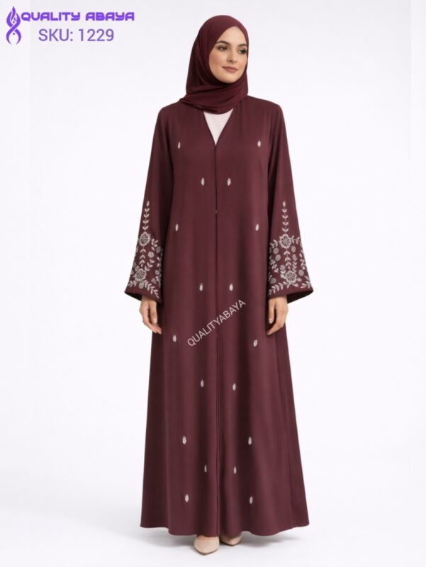 Luxury Handwork Open Abaya – Stylish Handmade Dubai Abaya