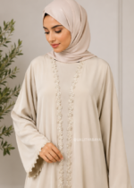 Elegant Arabic Style Open Abaya – Luxury Dubai Fashion