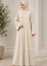 Elegant Arabic Style Open Abaya – Luxury Dubai Fashion