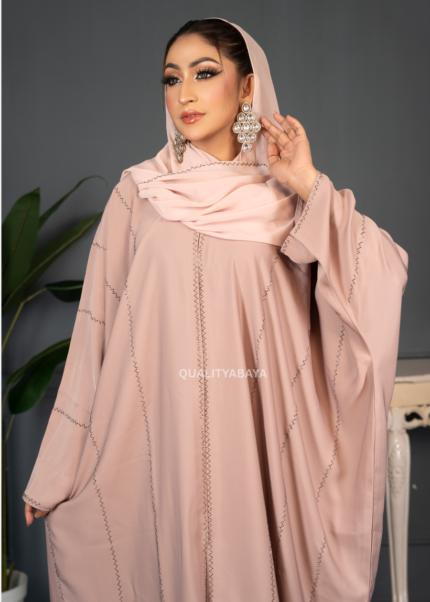 Butterfly Stonework Abaya – Soft & Comfortable Everyday Wear