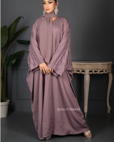Butterfly Open Abaya – Elegant Handicraft Modest Fashion Collection